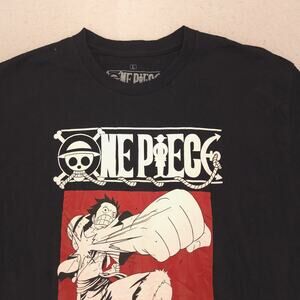One Piece Anime Crew Neck Graphic T-Shirt Adult Mens Size Large L Black